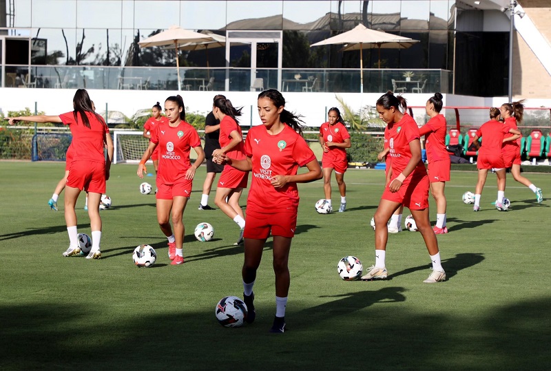 المنتخب الوطني 18 المنتخب النسوي ينهي التحضير لموقعة نصف نهائي الكان
